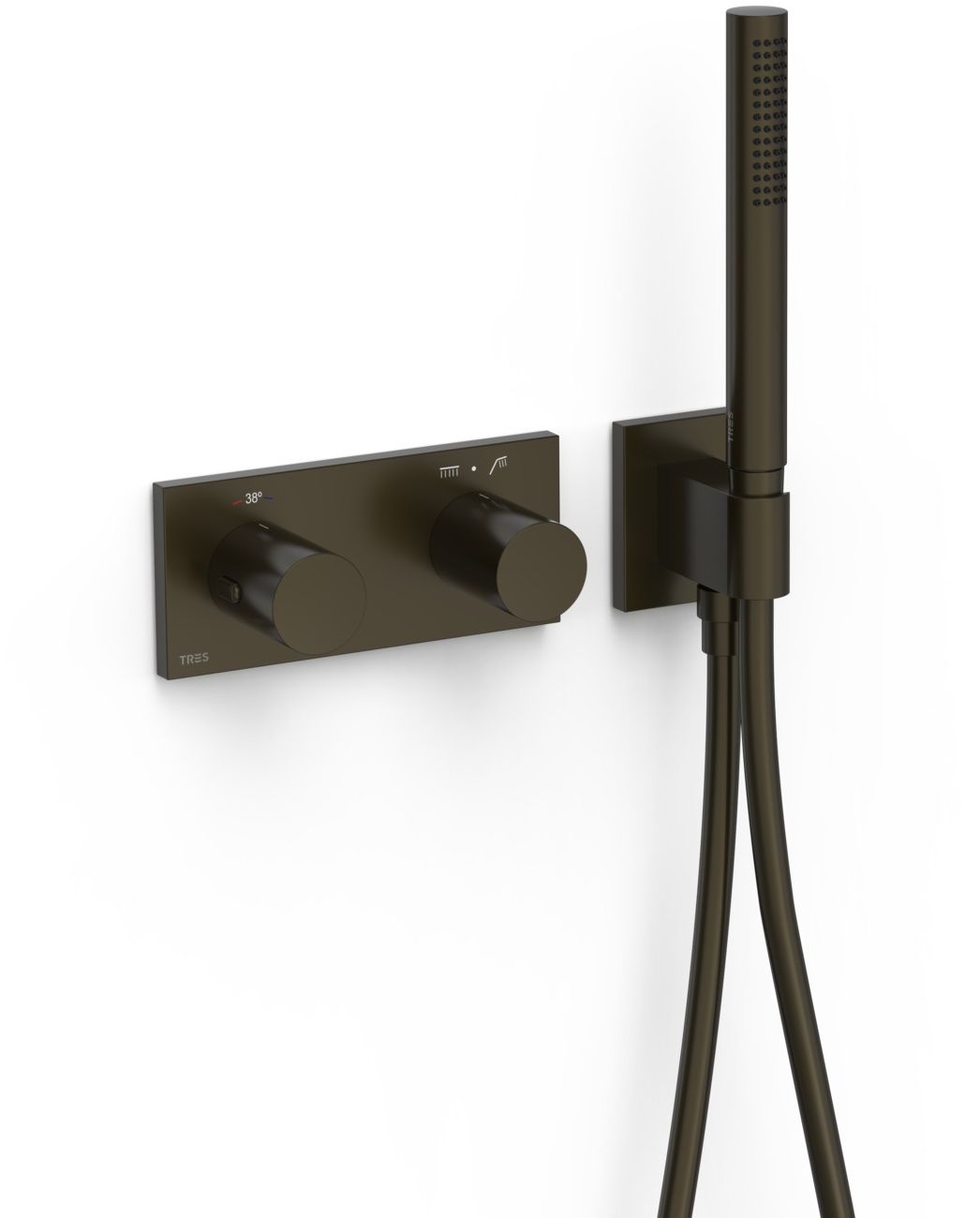 Tres B-System grifo de bañera y ducha empotrado con termostato || 30735201KMB