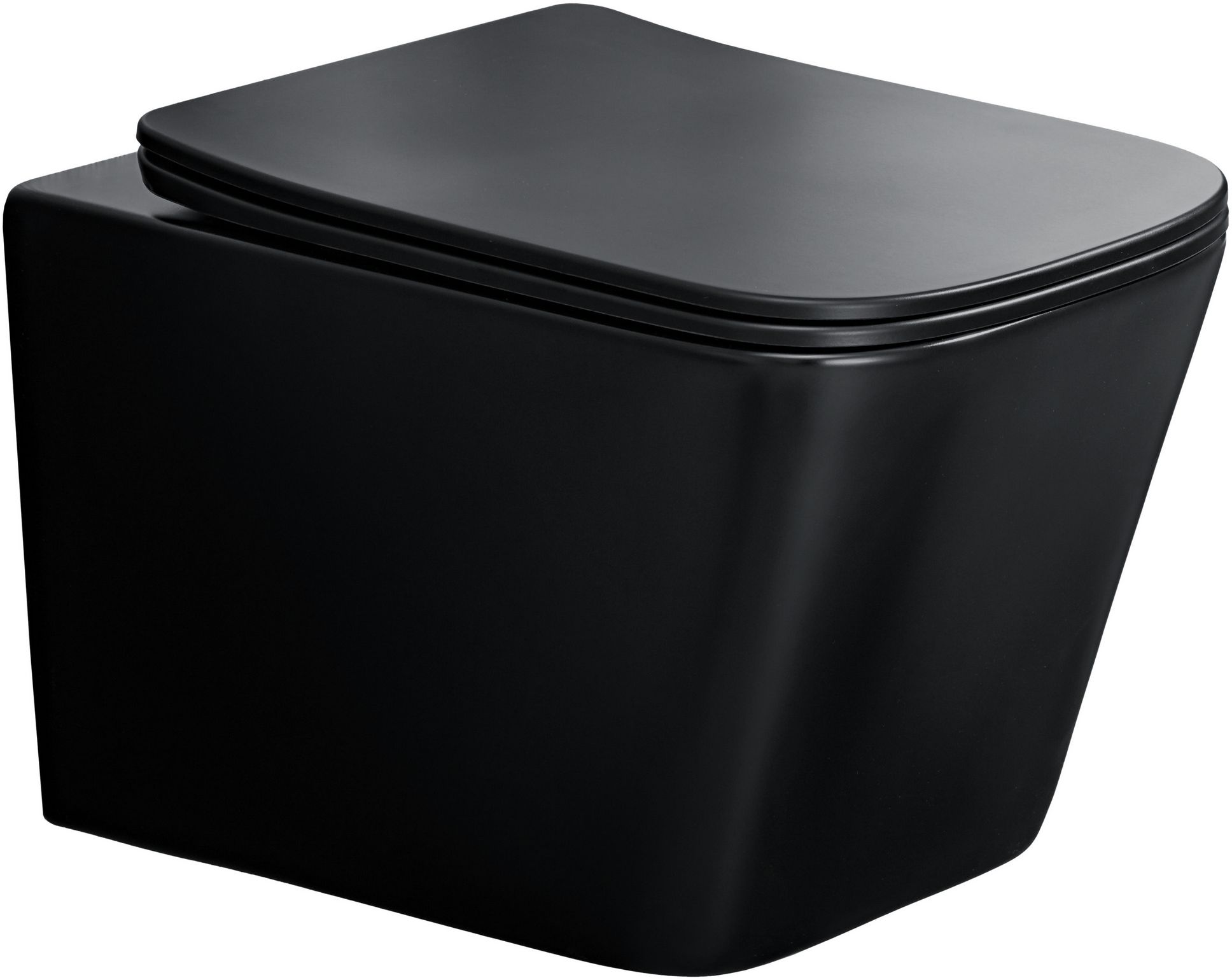 Comad Wall Hung Toilet taza de inodoro con asiento de cierre suave suspendido sin reborde negro mate WALL HUNG TOILET BLACK (E-1060A)