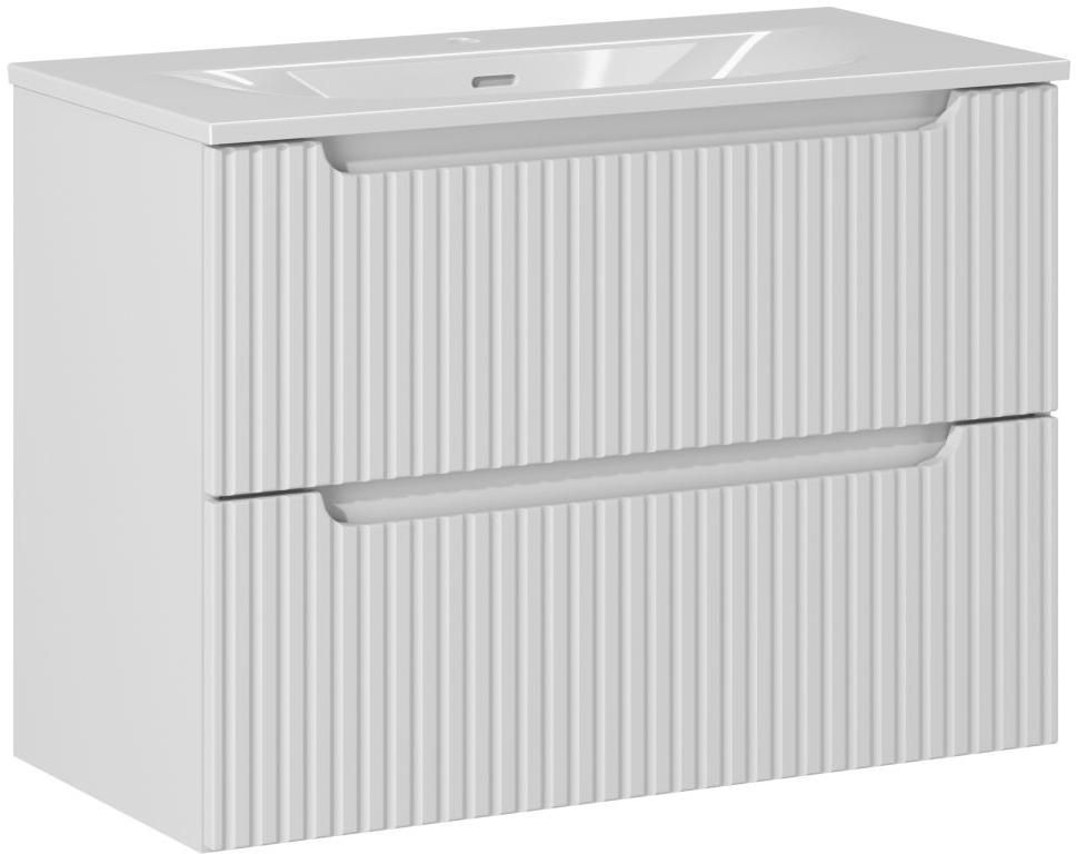 Conjunto armario Comad Nova White NOVA WHITE 82-80-2S, lavabo Comad Sky 3 SKY 3 80CM DP (E-8099-3-80)