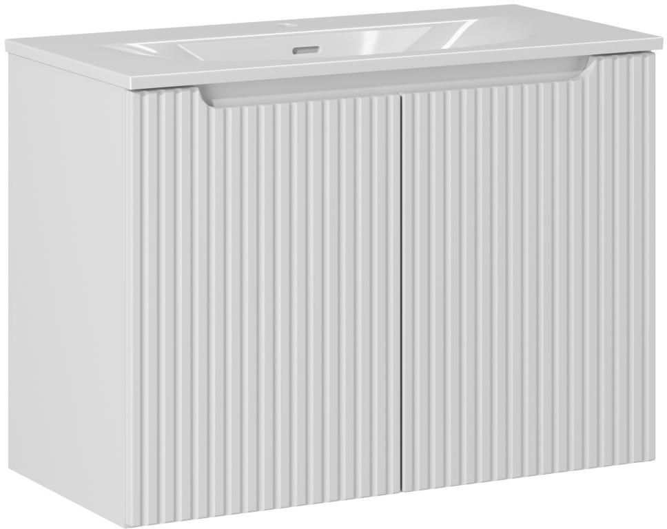 Conjunto armario Comad Nova White NOVA WHITE 82-80-2D, lavabo Comad Sky 3 SKY 3 80CM DP (E-8099-3-80)