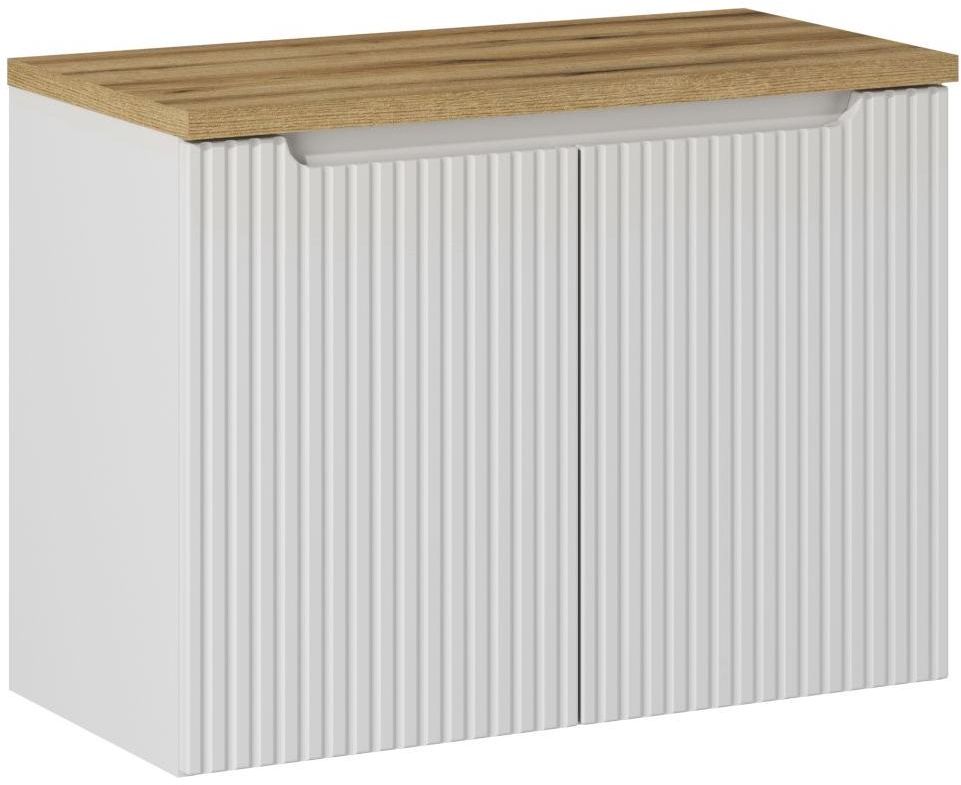 Conjunto armario Comad Nova White NOVA WHITE 82-80-2D, encimera Comad Nova Oak NOVA OAK A 89-80