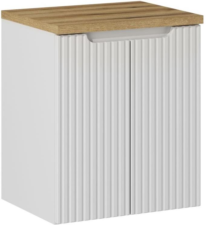 Conjunto armario Comad Nova White NOVA WHITE 82-50-2D, encimera Comad Nova Oak NOVA OAK A 89-50