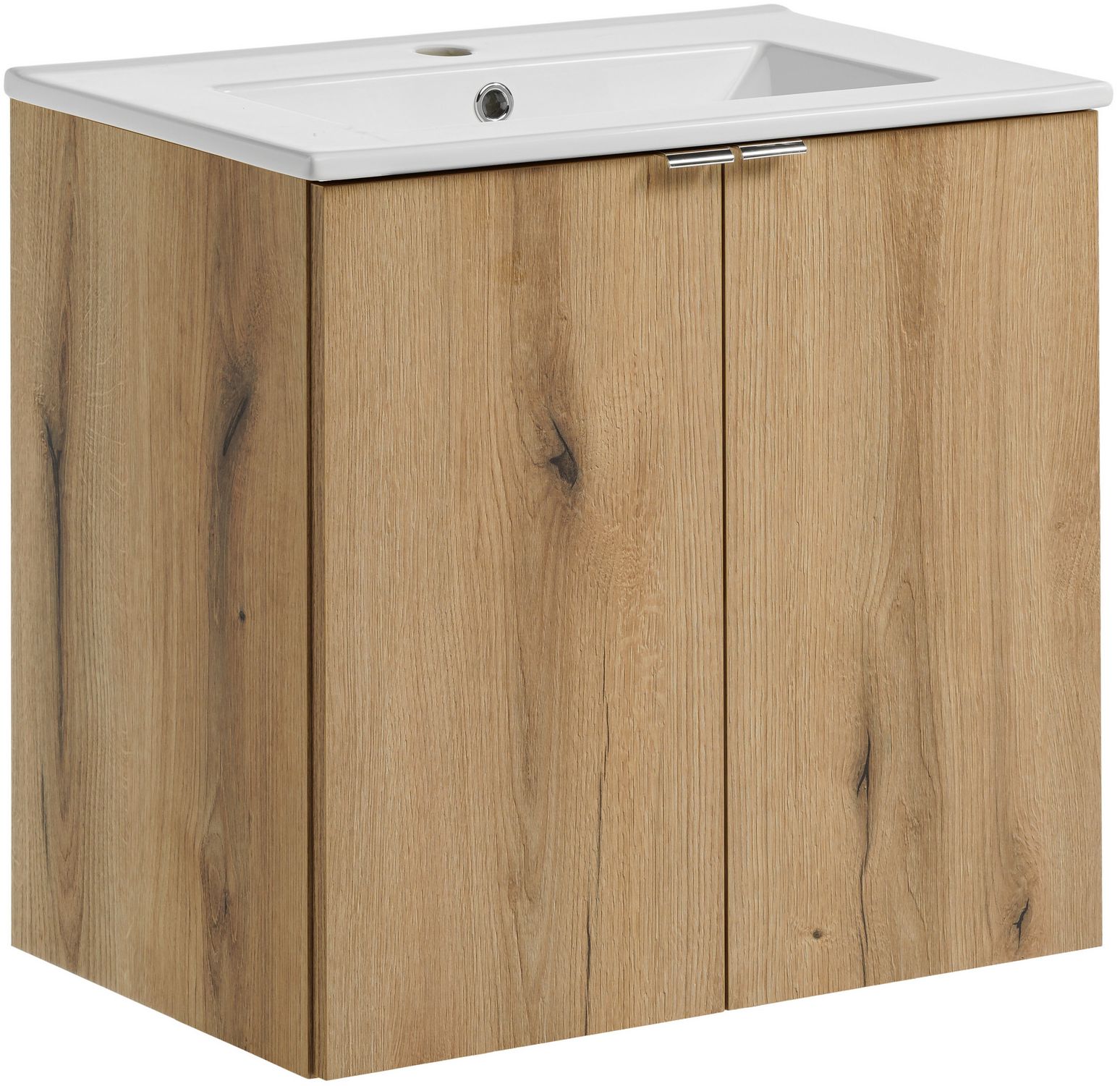 Conjunto armario Comad Nova Oak NOVA OAK A 82-60-2D, lavabo Comad Dance White UM-2060RB DANCE 60-DP