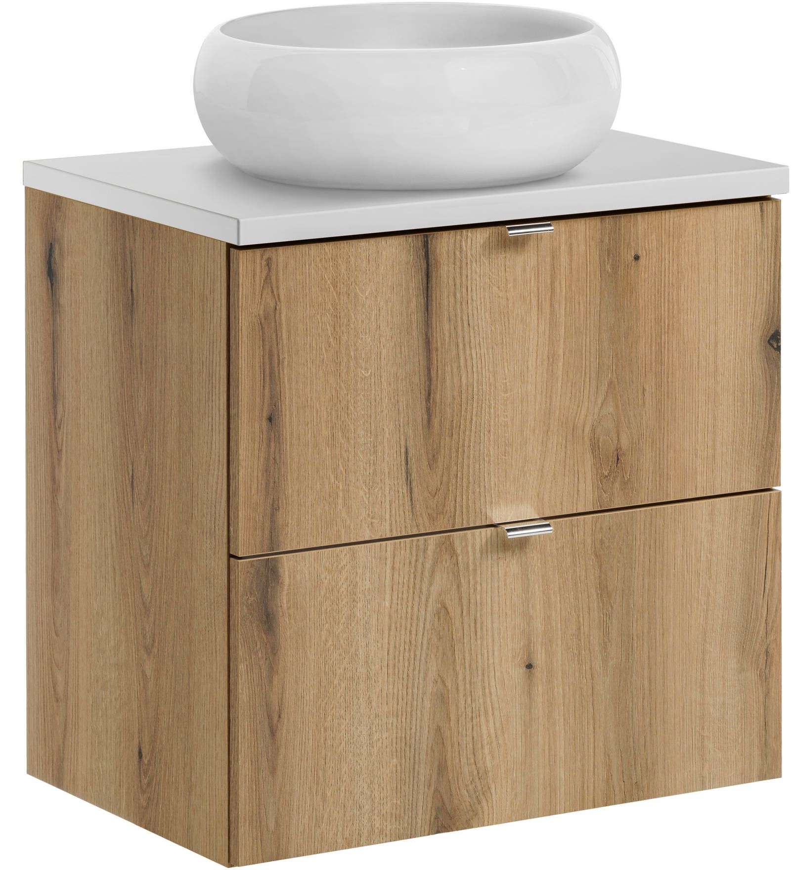 Conjunto armario Comad Nova Oak NOVA OAK A 82-60-2S, lavabo Comad Wiki UN-WIKI-SW, NOVA WHITE 89-60
