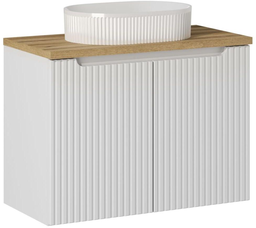 Conjunto armario Comad Nova White NOVA WHITE 82-80-2D, lavabo Comad Beyond BEYOND 5 WHITE ( E-6564 ), NOVA OAK A 89-80