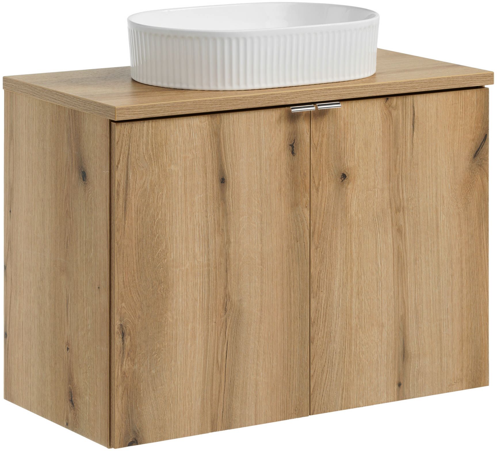 Conjunto armario Comad Nova Oak NOVA OAK A 82-80-2D, lavabo Comad Beyond BEYOND 5 WHITE ( E-6564 ), NOVA OAK A 89-80