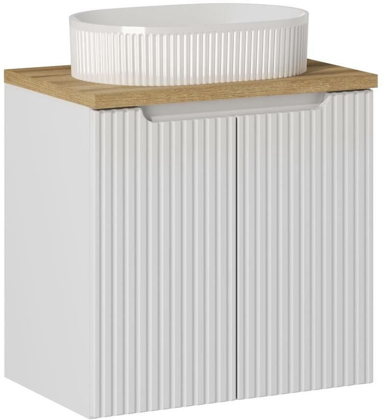 Conjunto armario Comad Nova White NOVA WHITE 82-60-2D, lavabo Comad Beyond BEYOND 5 WHITE ( E-6564 ), NOVA OAK A 89-60