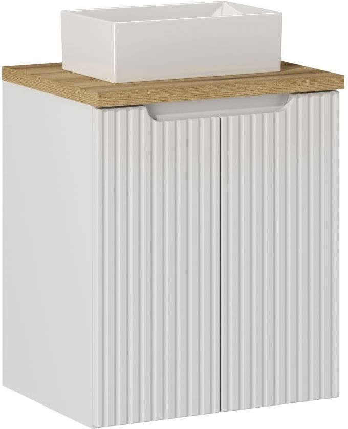Conjunto armario Comad Nova White NOVA WHITE 82-50-2D, lavabo Comad Gaja UN-GAJA35-SW 78570A(35), NOVA OAK A 89-50
