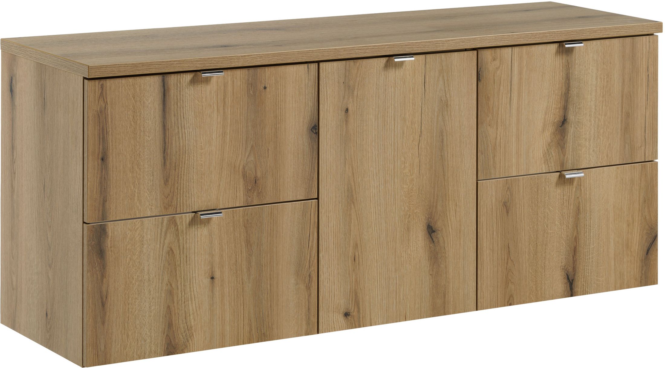 Zestaw Comad Nova Oak szafki 50 cm, 50 cm i 40 cm z blatem meblowym 140 cm dąb SET-NOA B OAK 140CM S