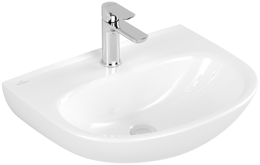 Villeroy & Boch O.Novo lavabo 55x44 cm semicircular clásico blanco 4A4056R1