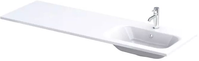 Oristo Are lavabo 141x46 cm rectangular para mueble blanco UME-AR-140-92-P