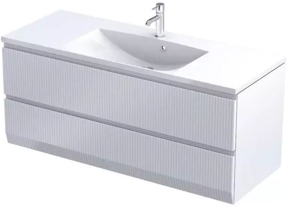 Oristo Brylant armario 119.6x45.5x50 cm suspendido, para lavabo blanco OR36-SD2S-120-2R