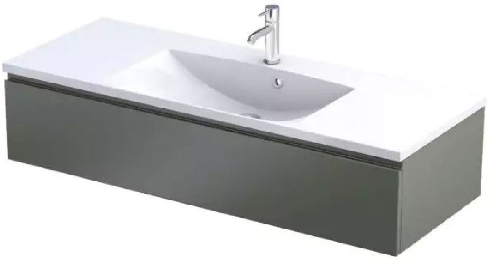 Oristo Brylant armario 119.6x45.5x25 cm suspendido, para lavabo verde OR36-SD1S-120-17