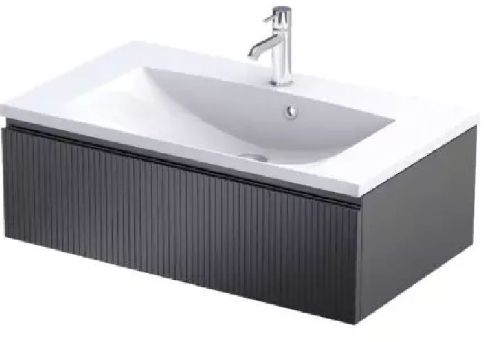 Oristo Brylant armario 79.6x45.5x25 cm suspendido, para lavabo negro OR36-SD1S-80-8R