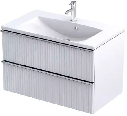 Oristo Etna armario 79.6x45.5x50 cm suspendido, para lavabo blanco OR52-SD2S-80-2R