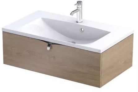 Oristo Siena armario 79.6x45.5x25 cm suspendido, para lavabo roble OR45-SD1S-80-78