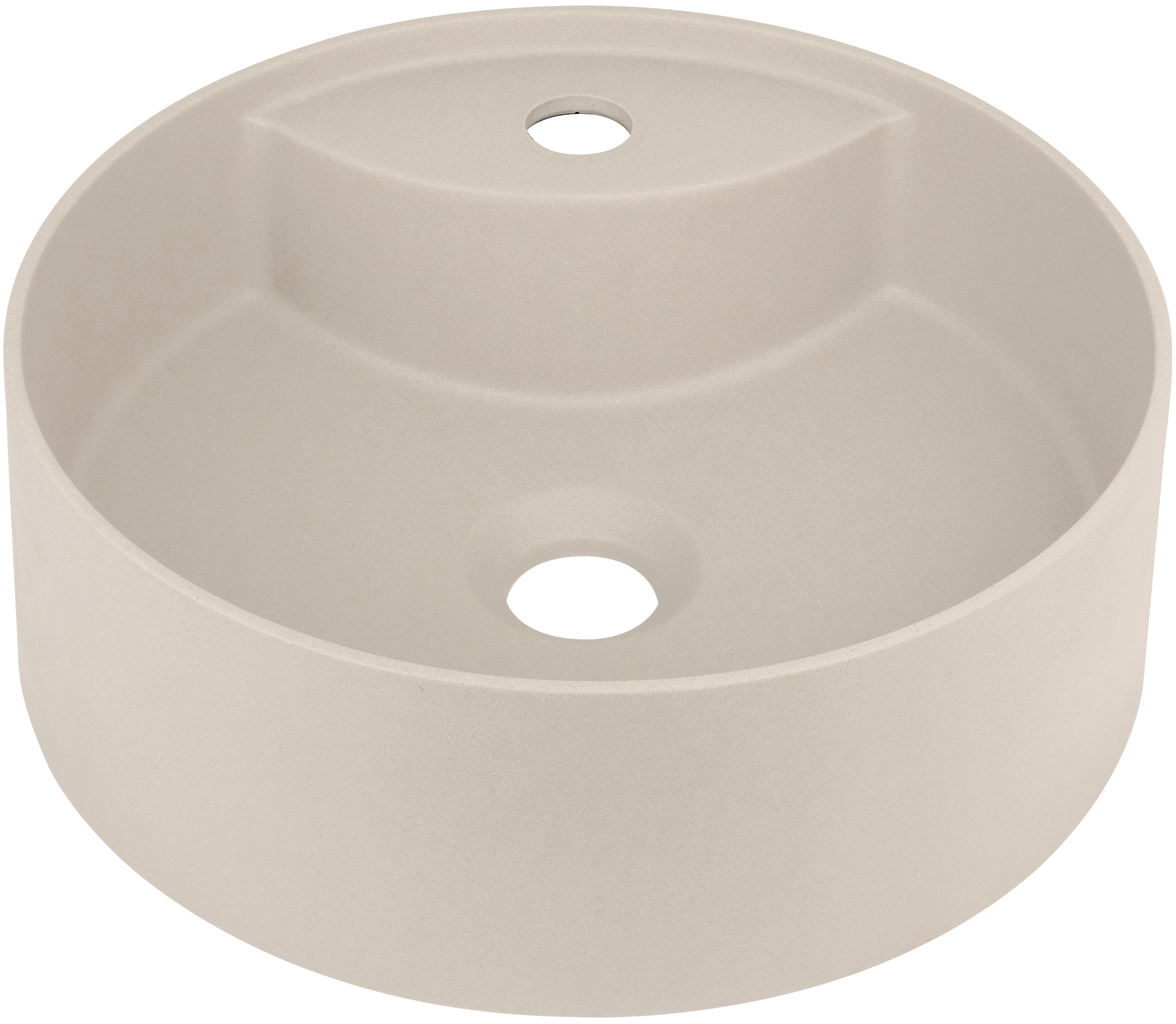 Deante Silia lavabo 36x36 cm circular sobre encimera marrón/beige CQS_5U4B