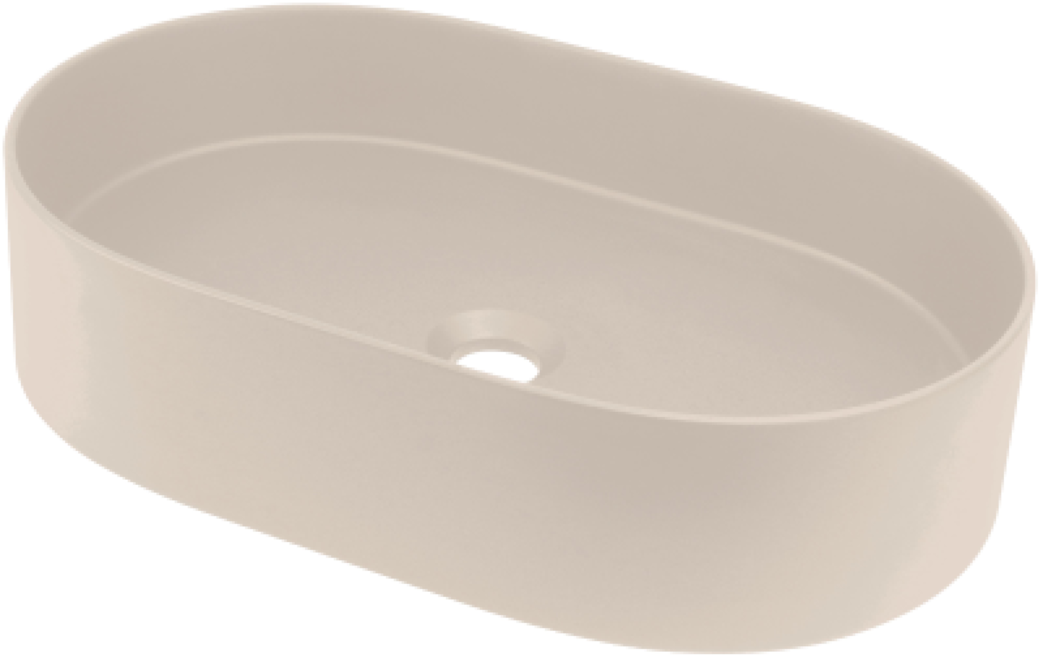 Deante Silia lavabo 55x35 cm oval sobre encimera marrón/beige CQS_5U6S