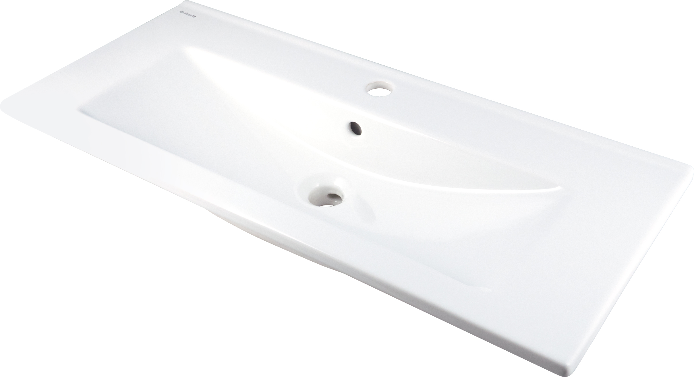 Deante Tubo lavabo 81.5x36 cm rectangular para mueble blanco CTU_638M