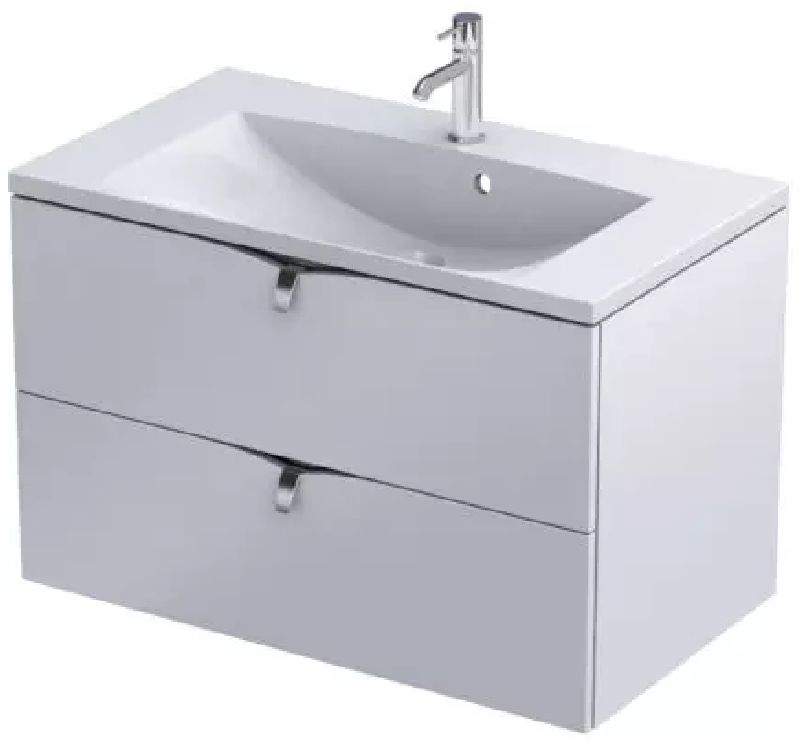 Oristo Siena armario 79.6x45.5x50 cm suspendido, para lavabo blanco OR45-SD2S-80-2