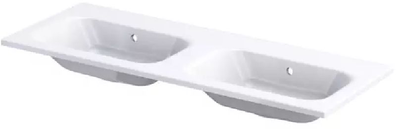 Oristo Uni lavabo 121x46 cm rectangular para mueble blanco UME-AR-120-92-D-BO