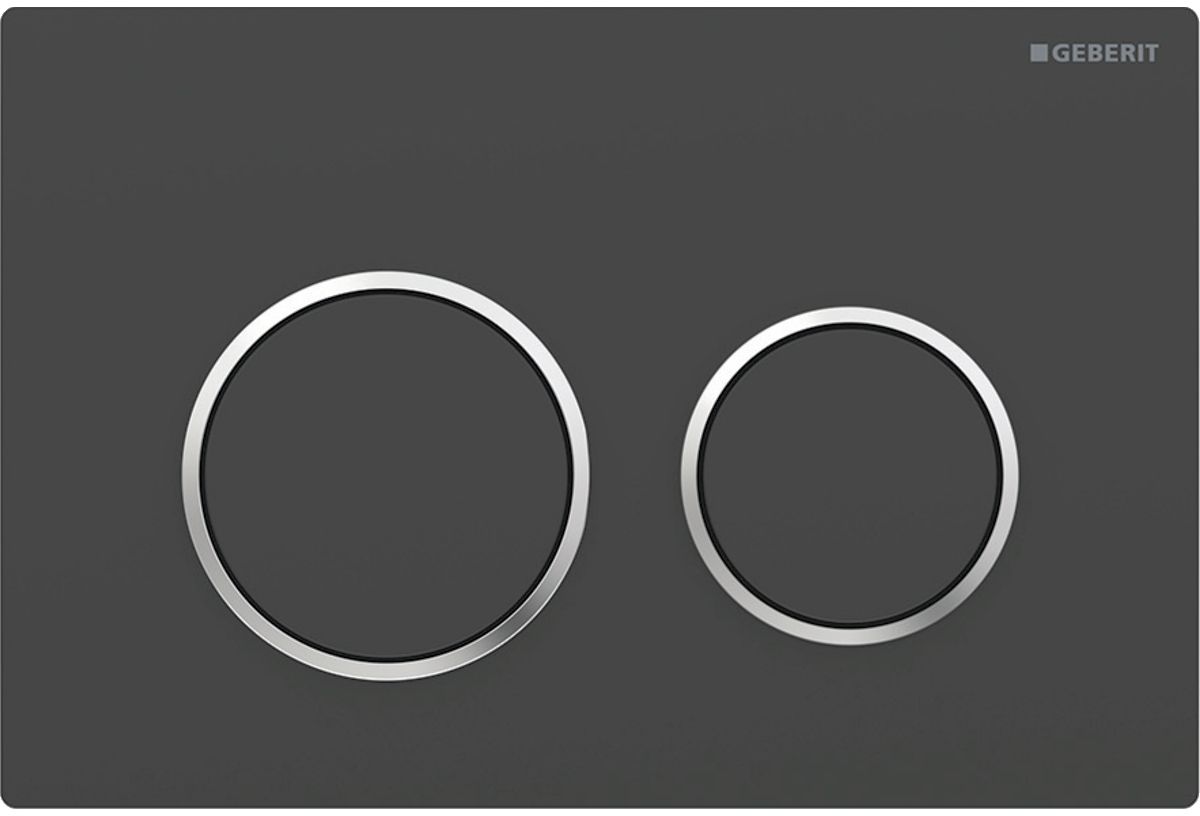 Geberit Omega20 botón de descarga para WC negro 115.085.14.1