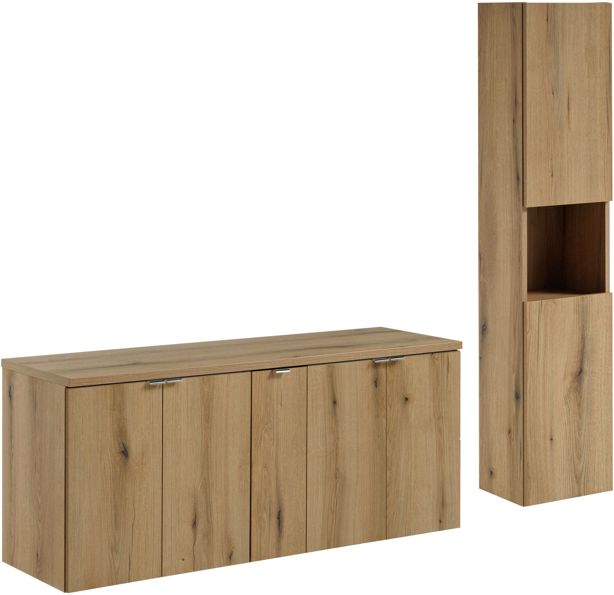 Conjunto armario Comad Nova Oak NOVA OAK A 80-03-2D(W80-01A), armario Comad Nova Oak NOVA OAK A 82-60-2D, NOVA OAK A 81-20-1D(W81-01A), NOVA OAK A 89-140