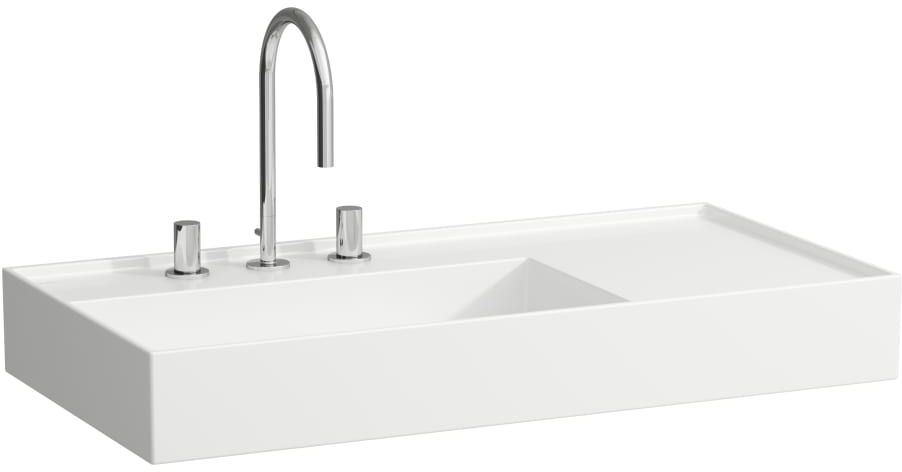 Laufen Kartell lavabo 90x46 cm rectangular clásico-para mueble blanco brillante H8183380001111