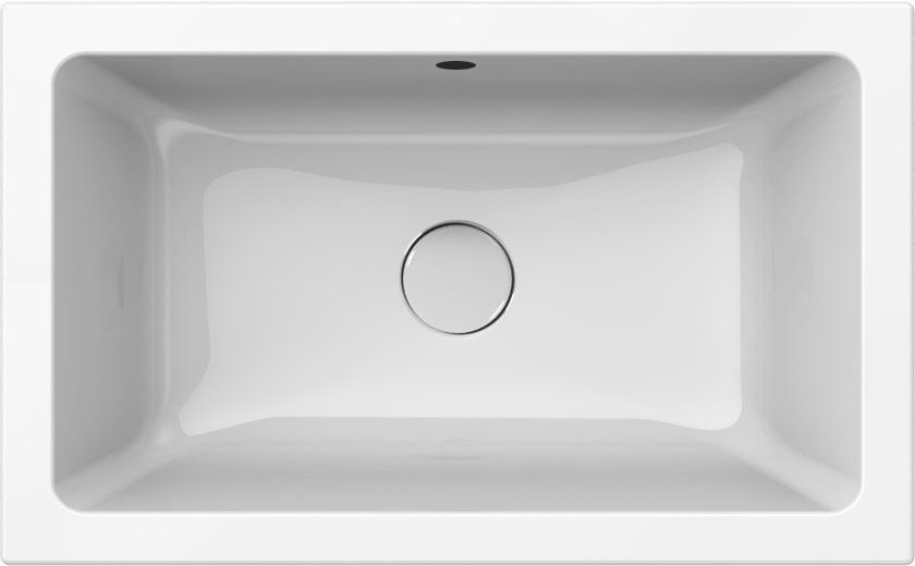 GSI Kube X lavabo 60x37 cm rectangular empotrado-sobre encimera blanco 8953911