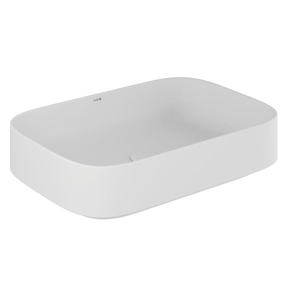 Kludi Resa S lavabo con tapón 60x40 cm rectangular sobre encimera blanco 58CW4053