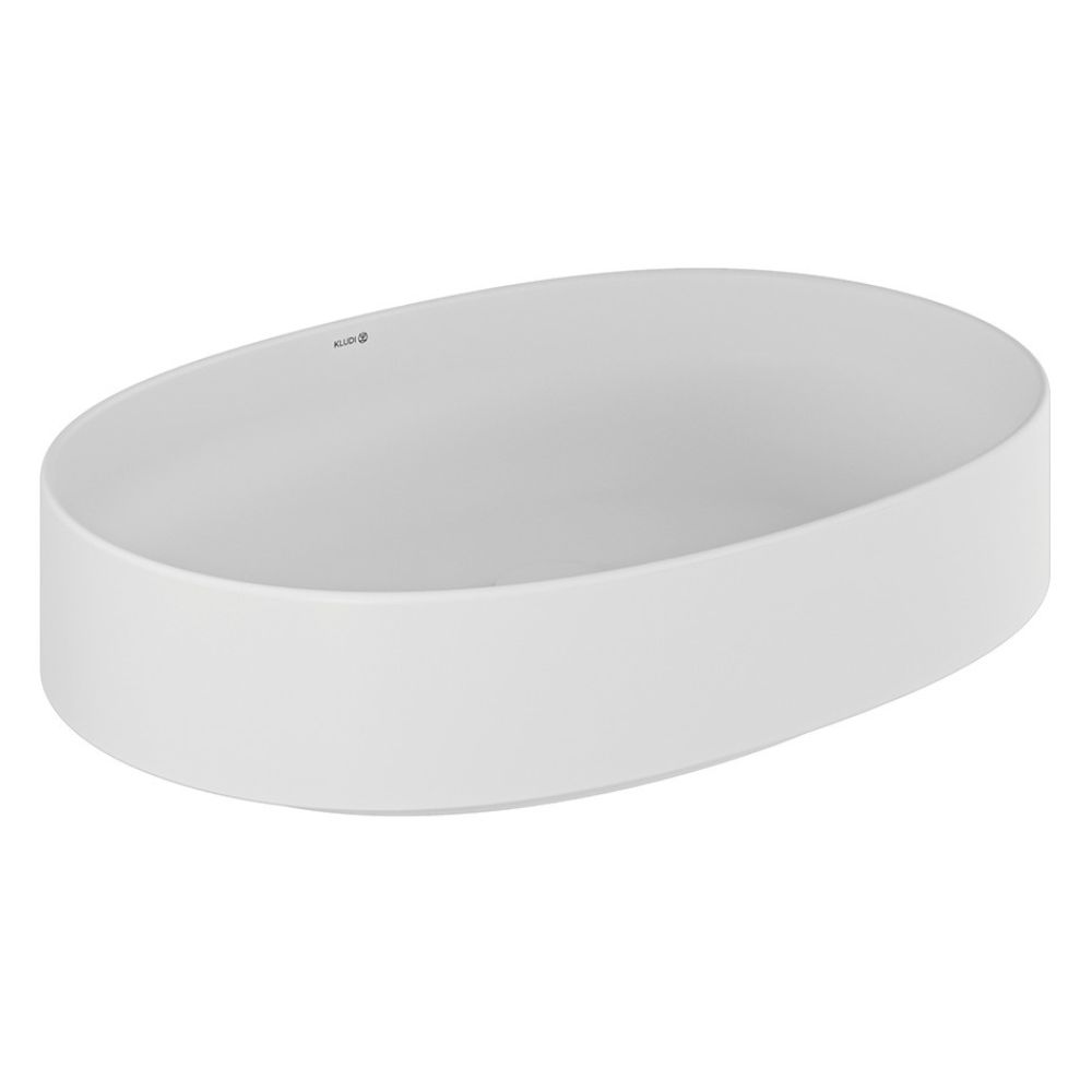 Kludi Resa O lavabo con tapón 60x40 cm oval sobre encimera blanco 58CW2053