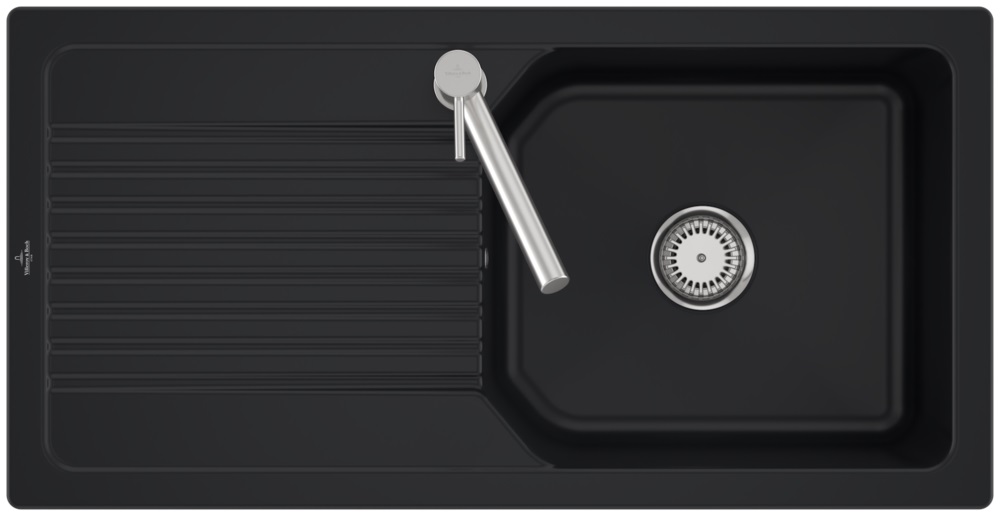 Villeroy & Boch Linara fregadero de cerámica 100x51 cm negro 338601R7