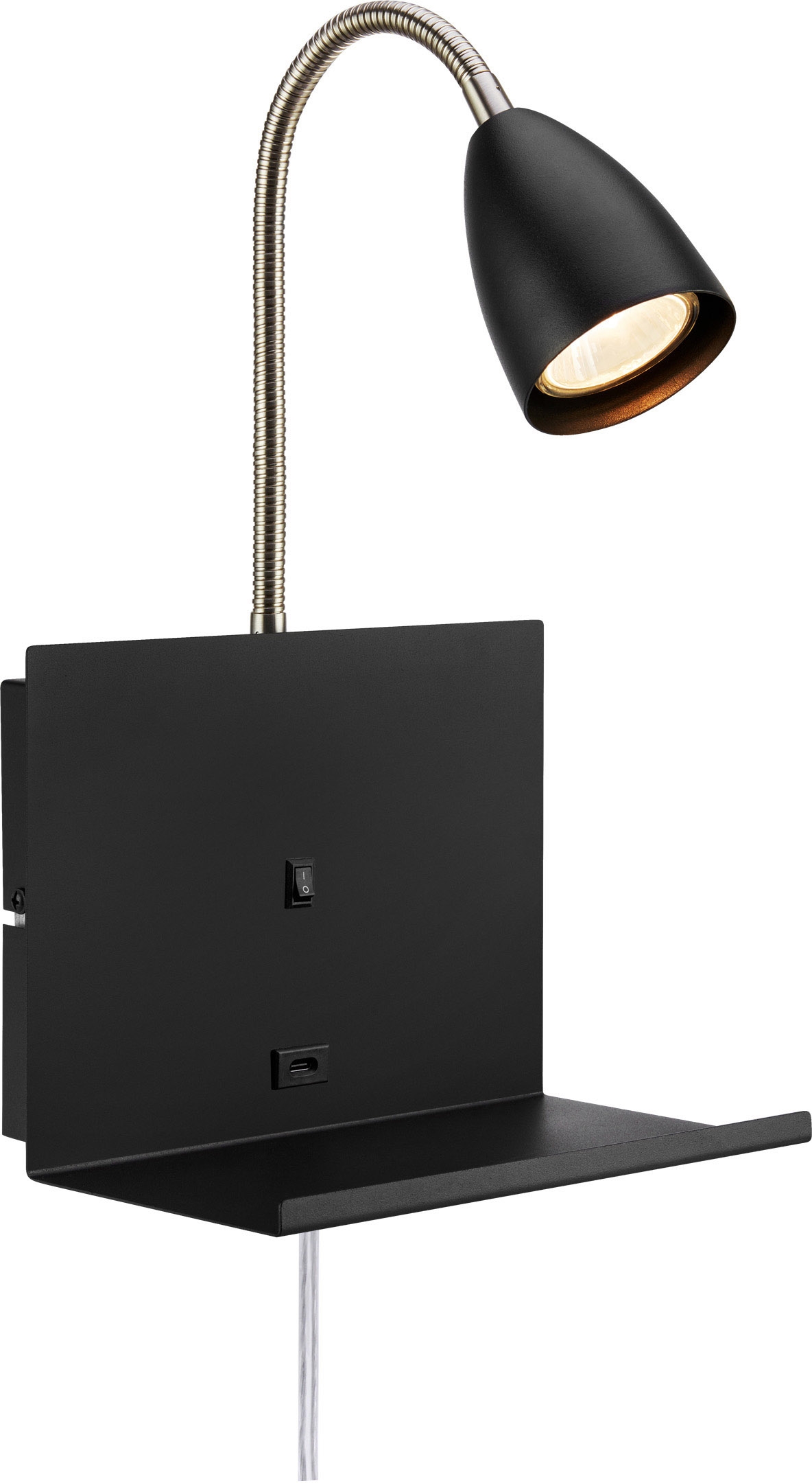 Markslöjd Cuarto lámpara de pared 1x7 W negro 108855