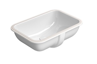 GSI Pura lavabo 50x35 cm rectangular bajo encimera blanco 724711