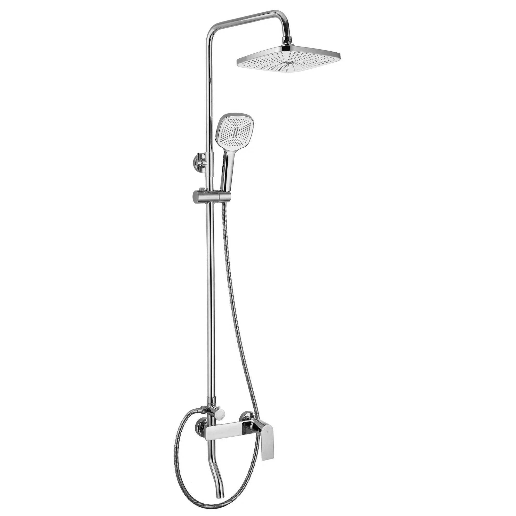 Rea Storm conjunto de ducha a pared con rociador con efecto lluvia cromo REA-P4881