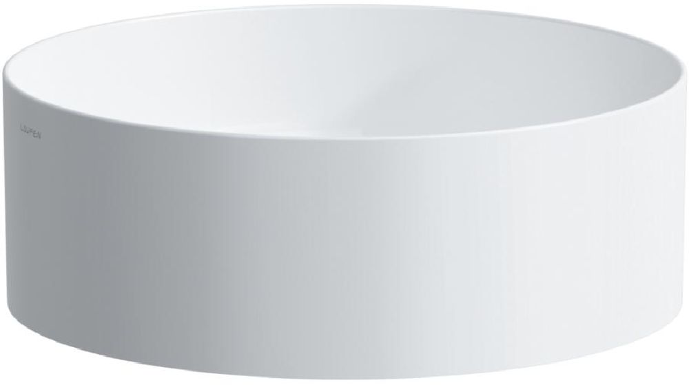 Laufen Living lavabo 38x38 cm circular sobre encimera blanco brillante H8114354001121