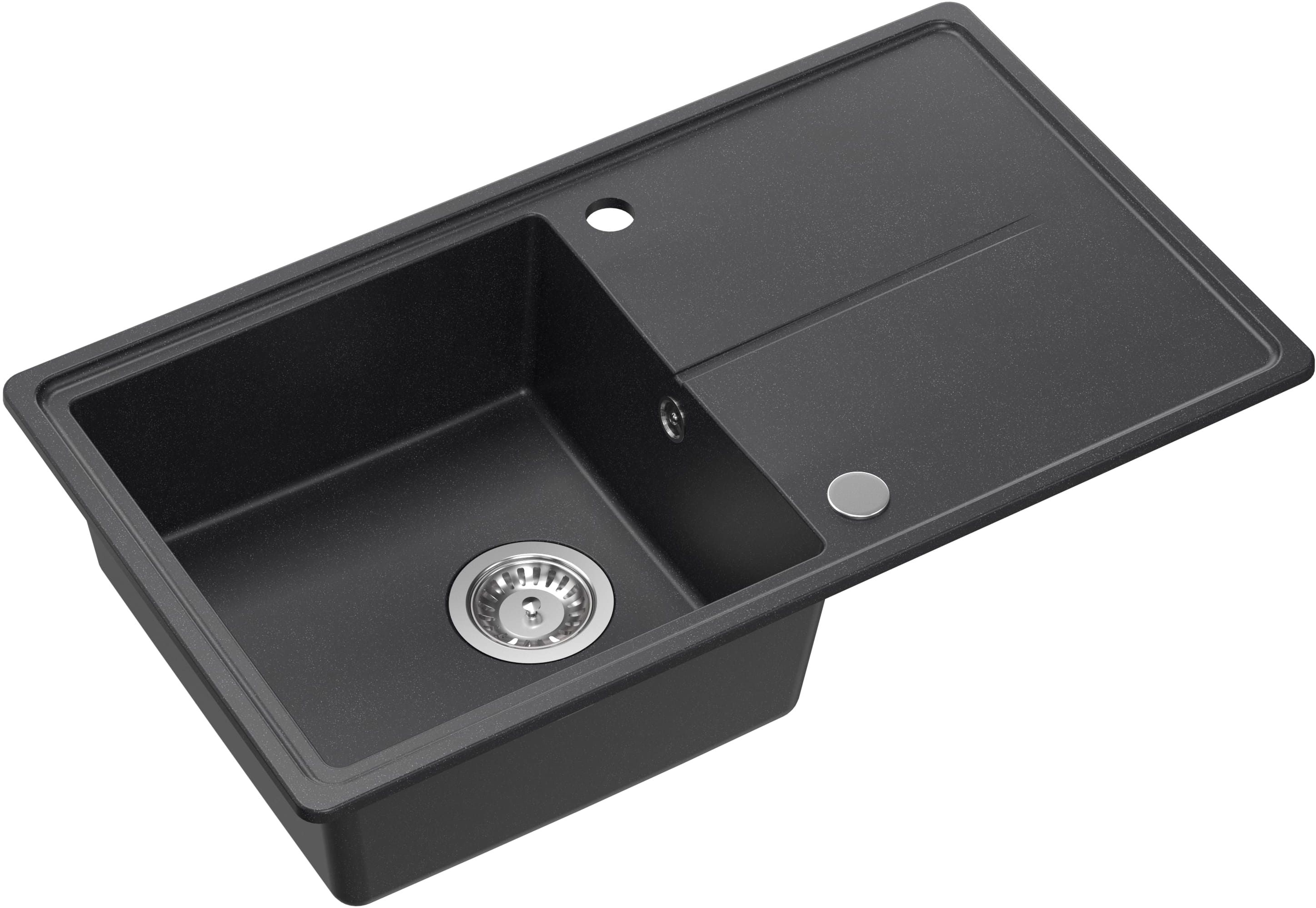 Quadron Tony fregadero graniteq 78x45 cm negro HTO7845CZK