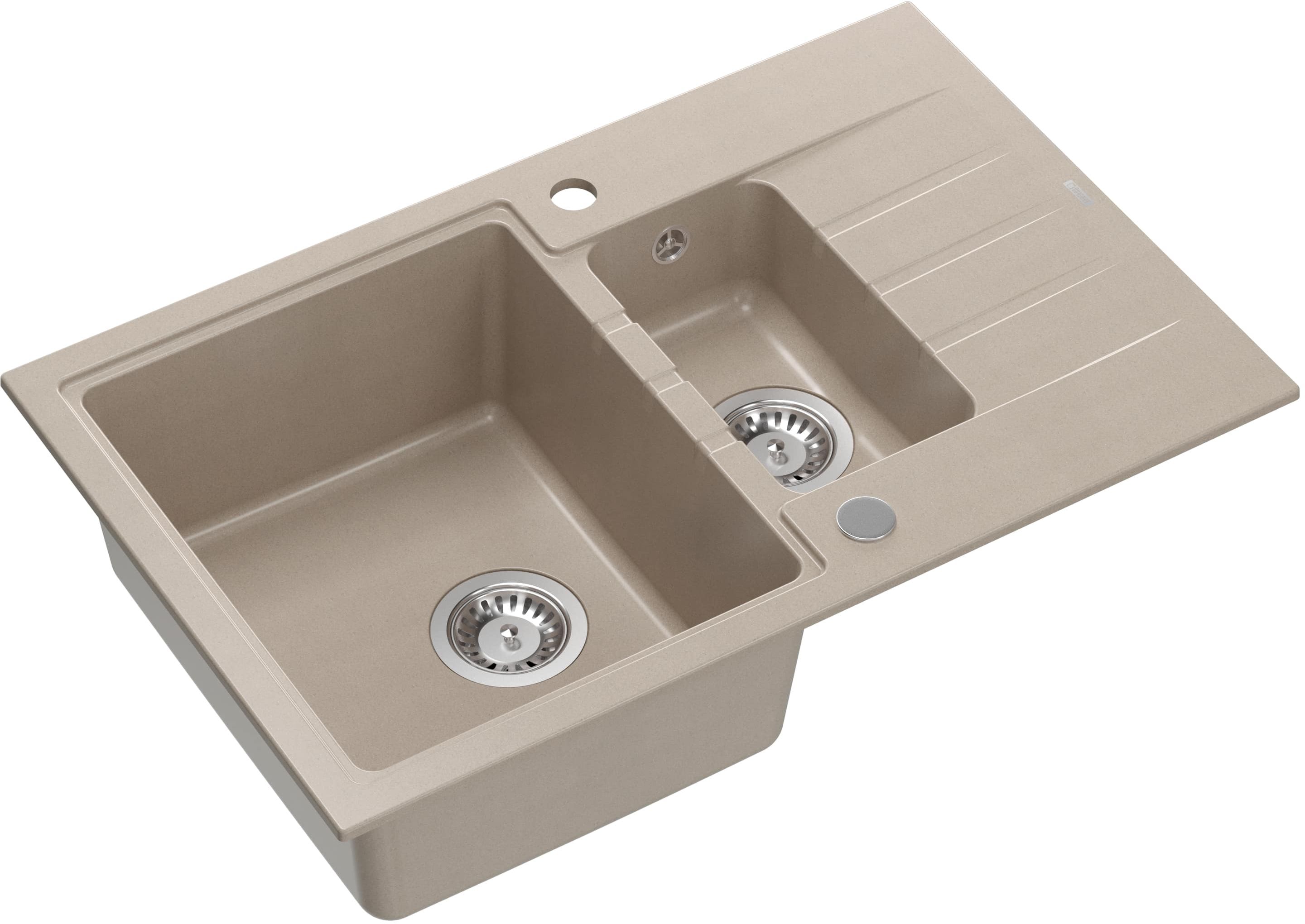 Quadron Peter fregadero graniteq 78x50 cm beige HCQP57850BEZP