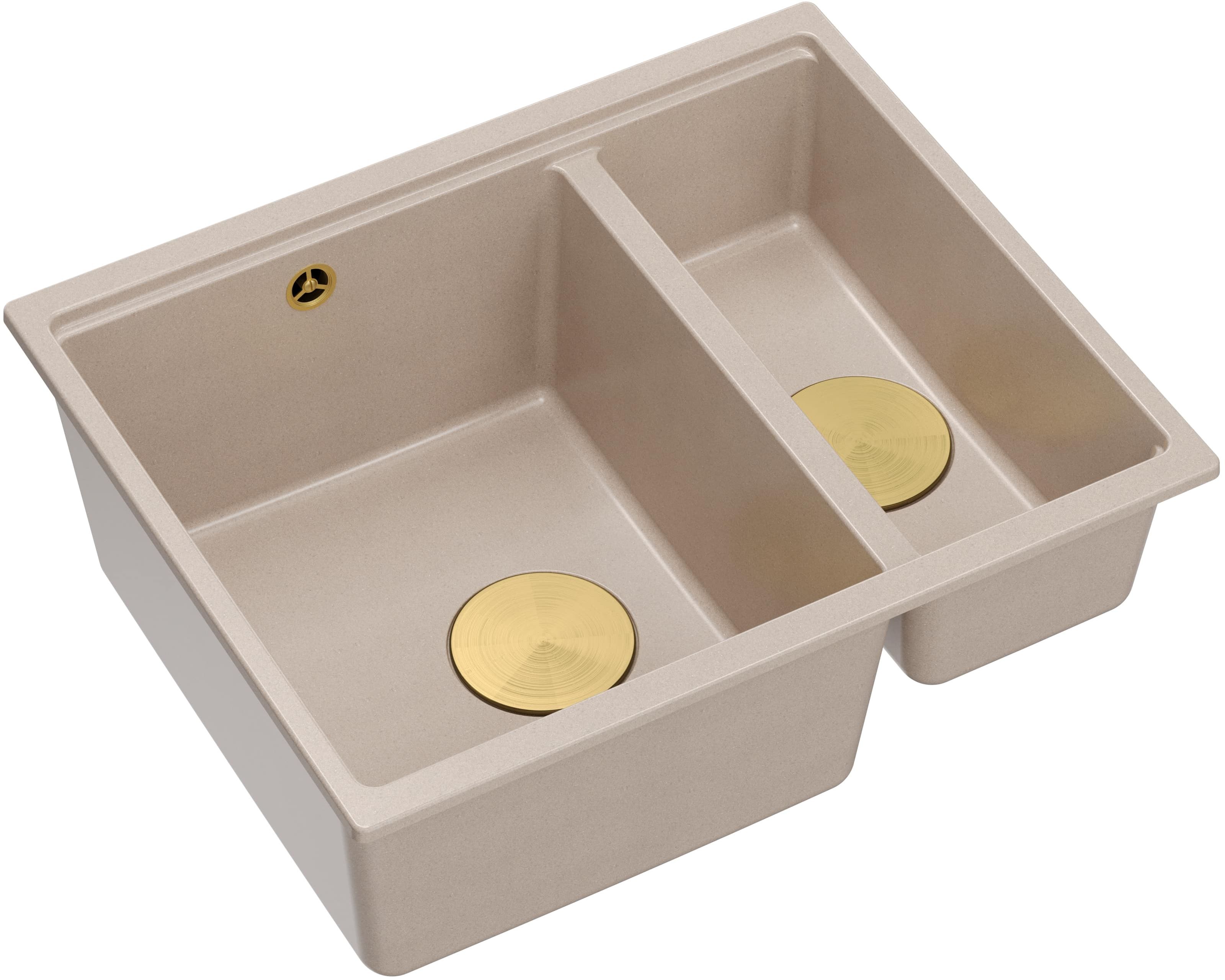 Quadron Logan fregadero graniteq 55x46 cm beige HCQL5646U2-G1_U