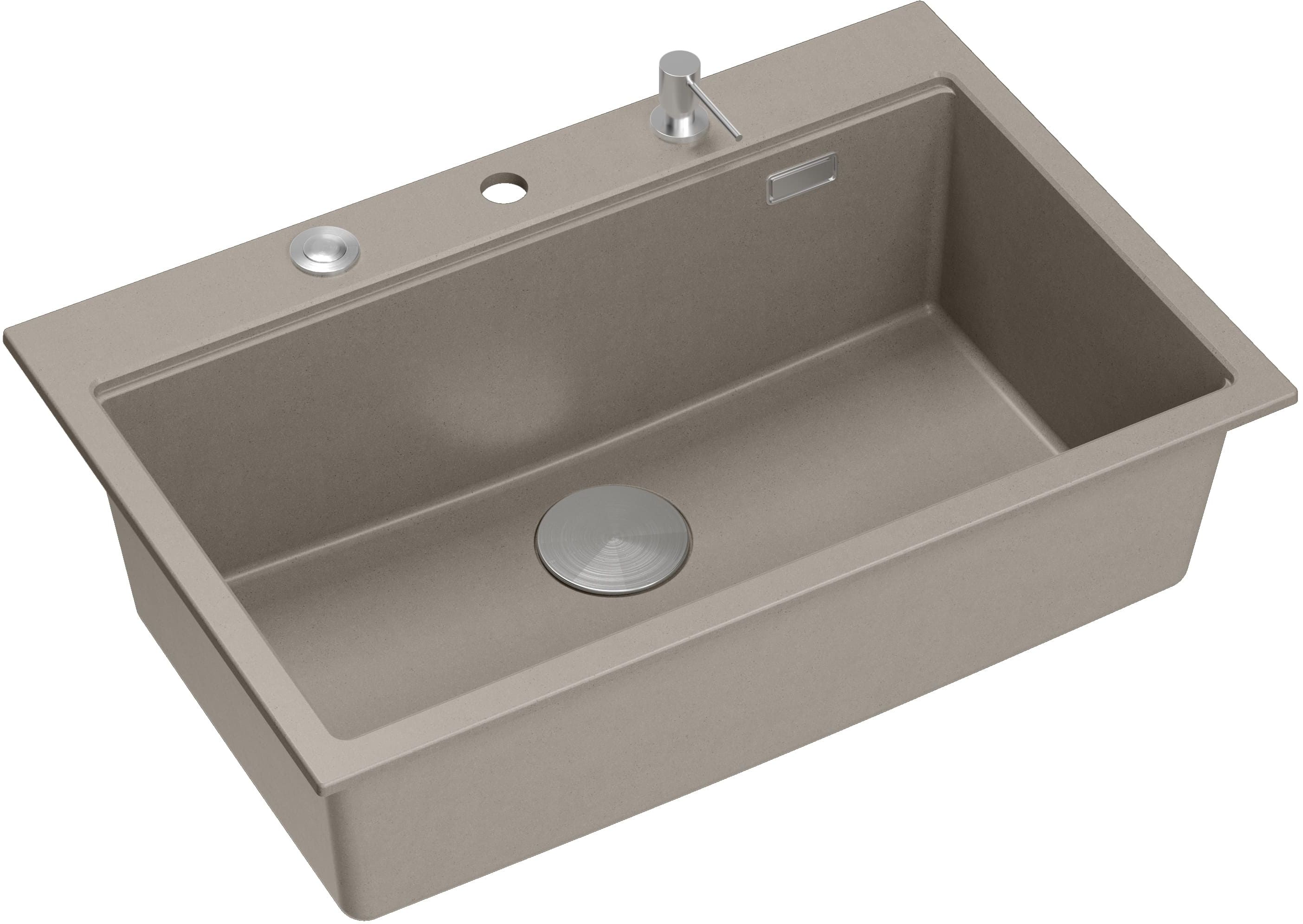 Quadron Marc fregadero graniteq 76x50 cm gris/grafito/ónix-beige HQM7650U4_BS