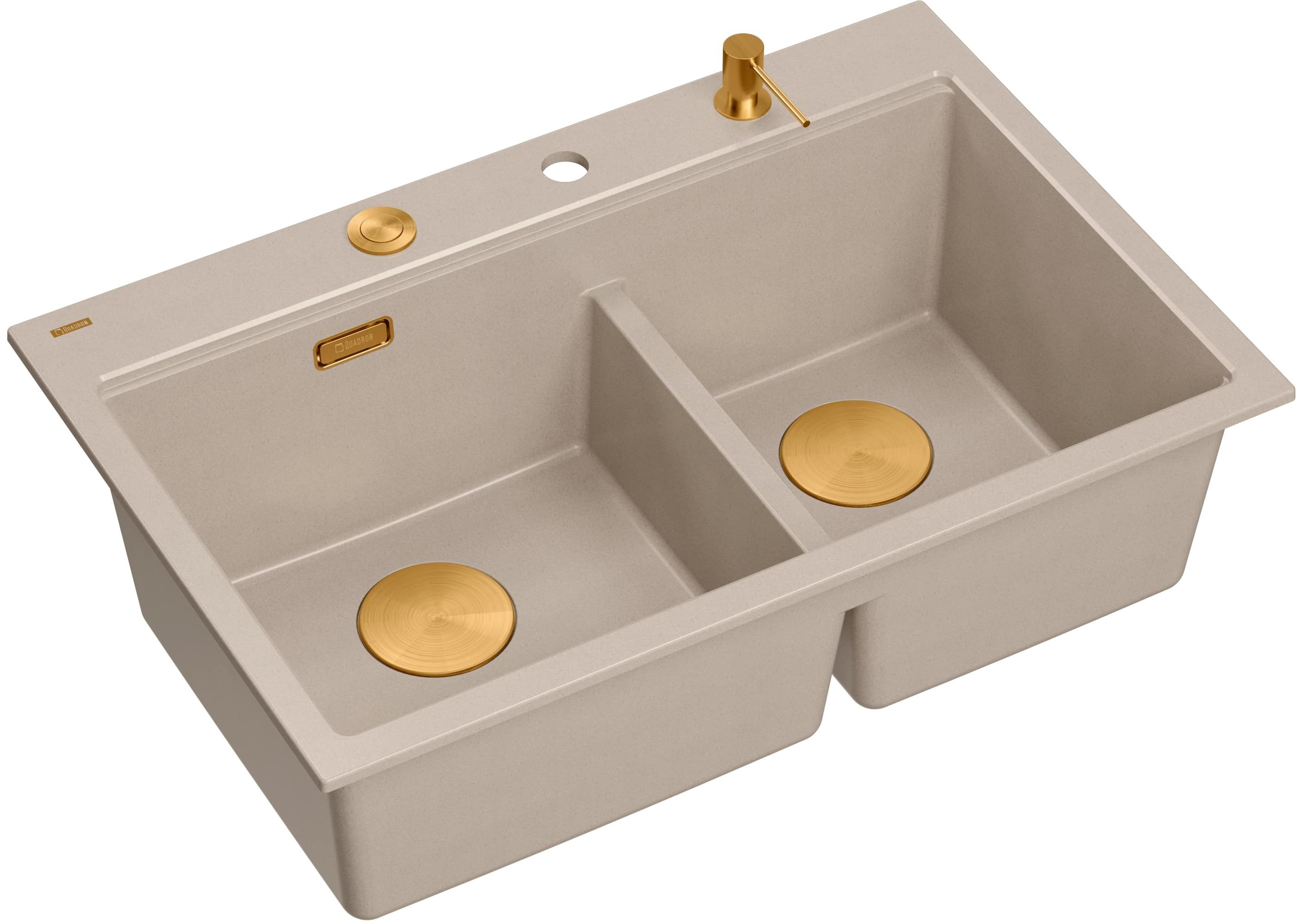 Quadron Marc 120 fregadero graniteq 76x50 cm beige HQC7650U2_PVDC1