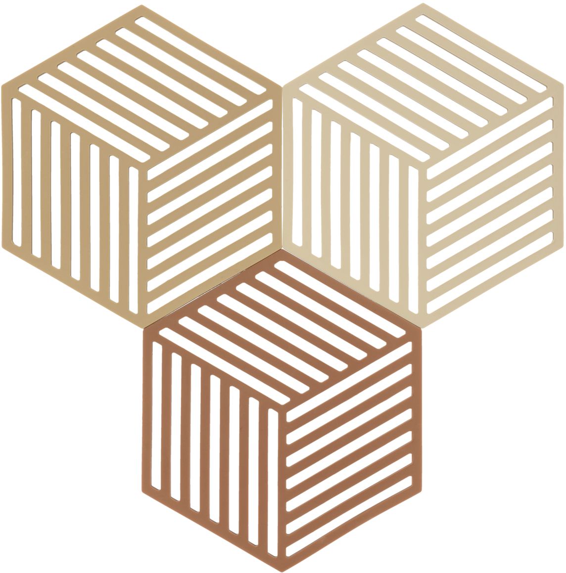 Zone Denmark Hexagon posa ollas 16x14x cm mezcla de colores 32704