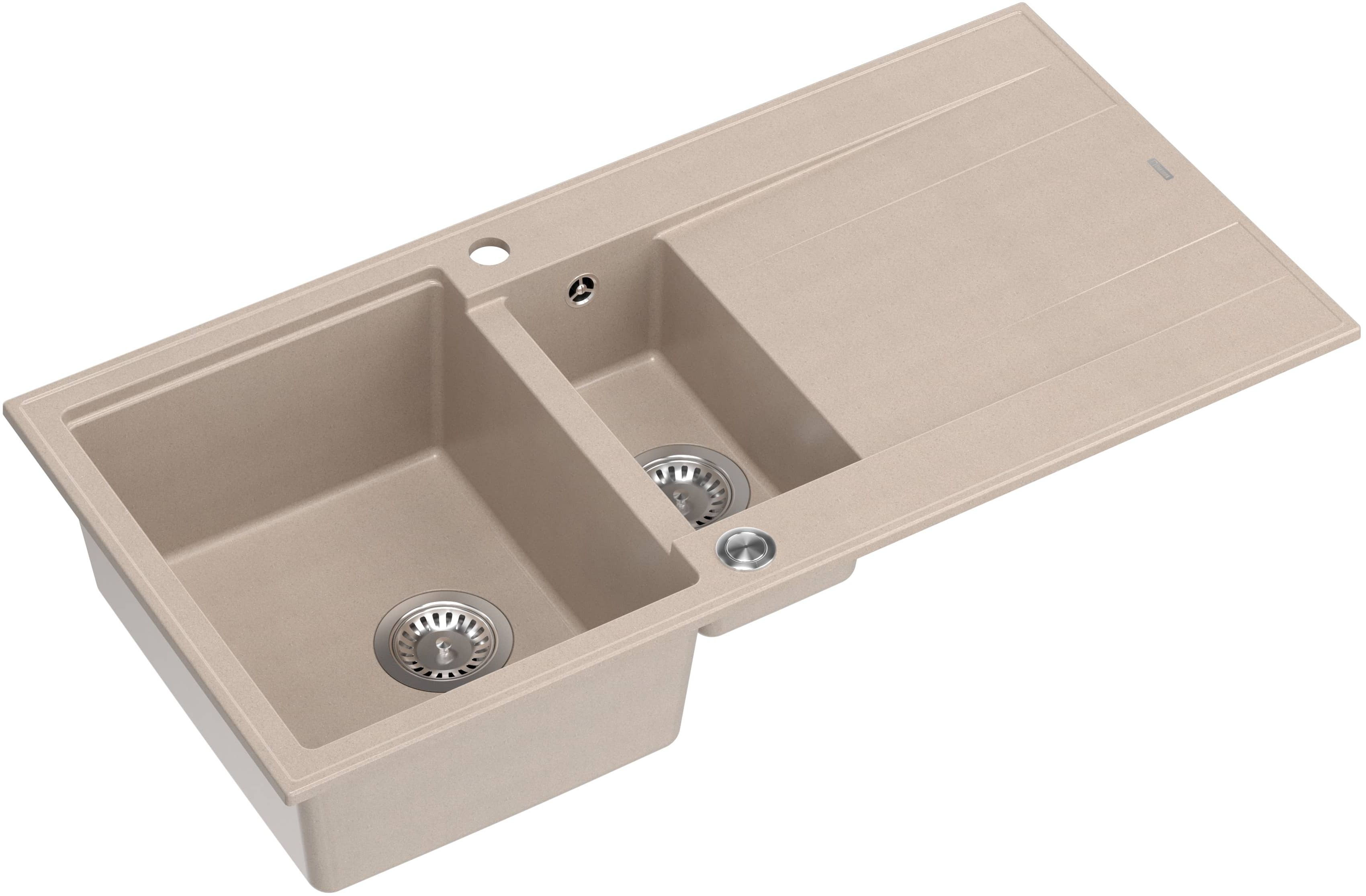 Quadron Evan fregadero graniteq 100x50 cm beige HQE510050U2_BS_P2O