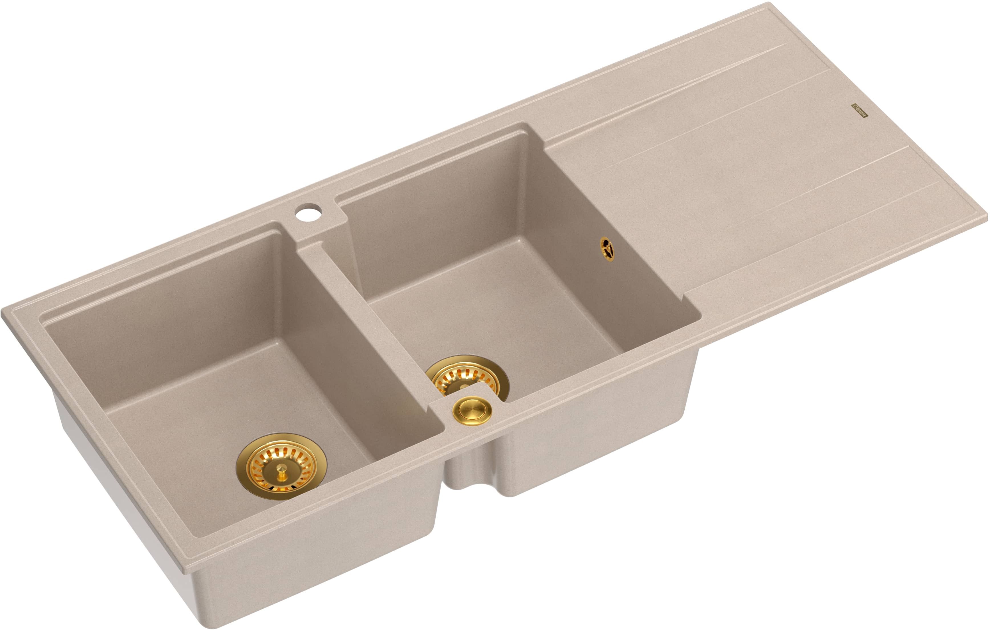 Quadron Evan fregadero graniteq 116x50 cm beige HQE11650U2_PVDG1_P2O