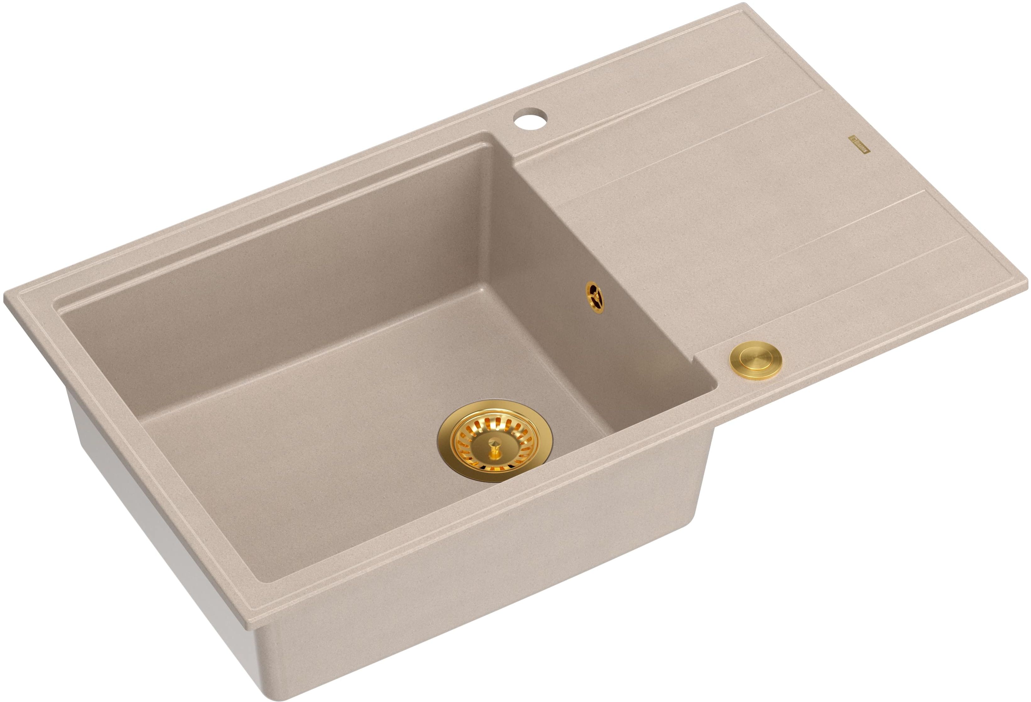 Quadron Evan fregadero graniteq 86x50 cm beige HCQE58650U2_PVDG1_P2O