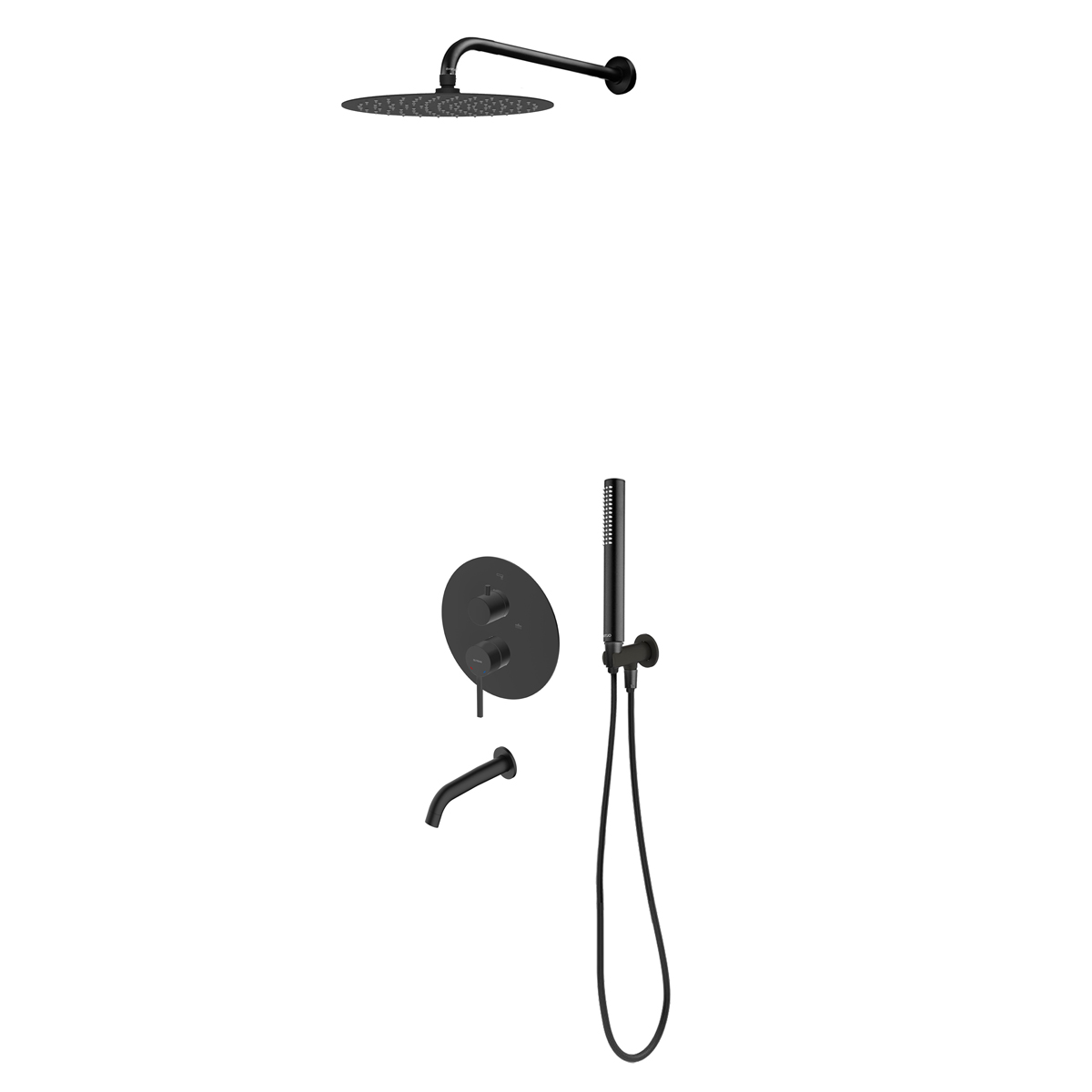 Conjunto grifo de bañera y ducha Oltens Rann 34111300, ducha con efecto lluvia Oltens Vindel 37000300, 39100300, 39400300, 39304300, 37102300, 37200300
