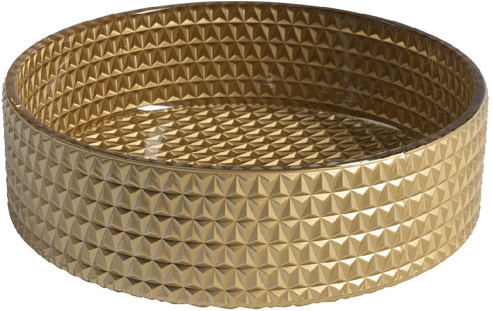 Sapho Maragua lavabo 35x35 cm circular sobre encimera oro TY214Z