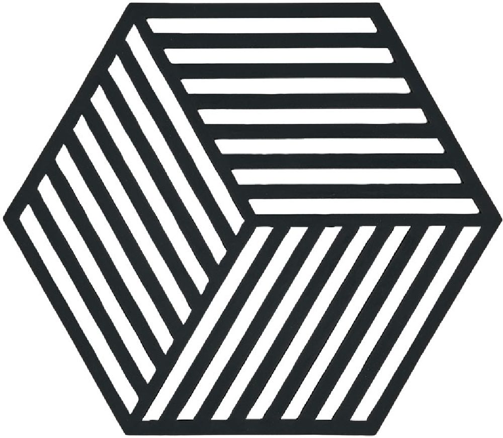 Zone Denmark Hexagon posa ollas 16x14x cm negro 330135