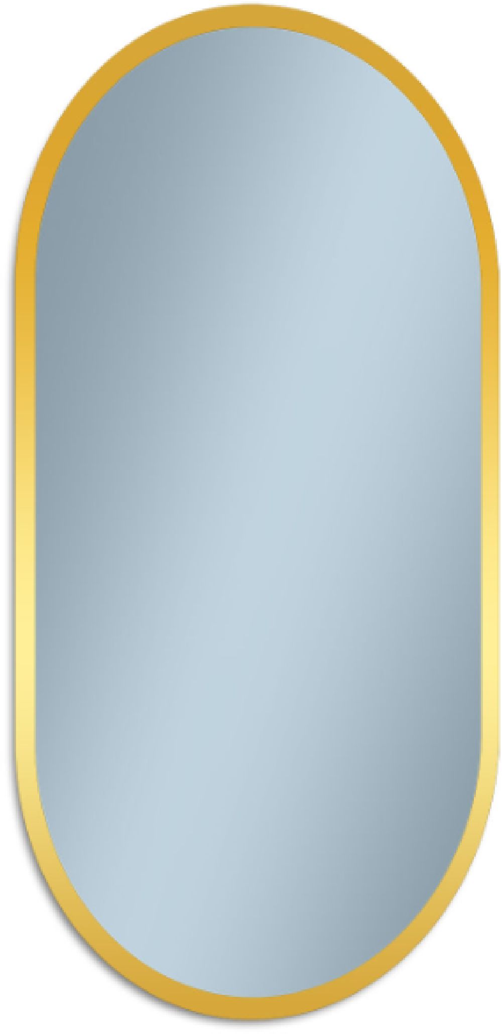 Venti Oslo espejo 50x90 cm oval con iluminación dorado 5907722357007