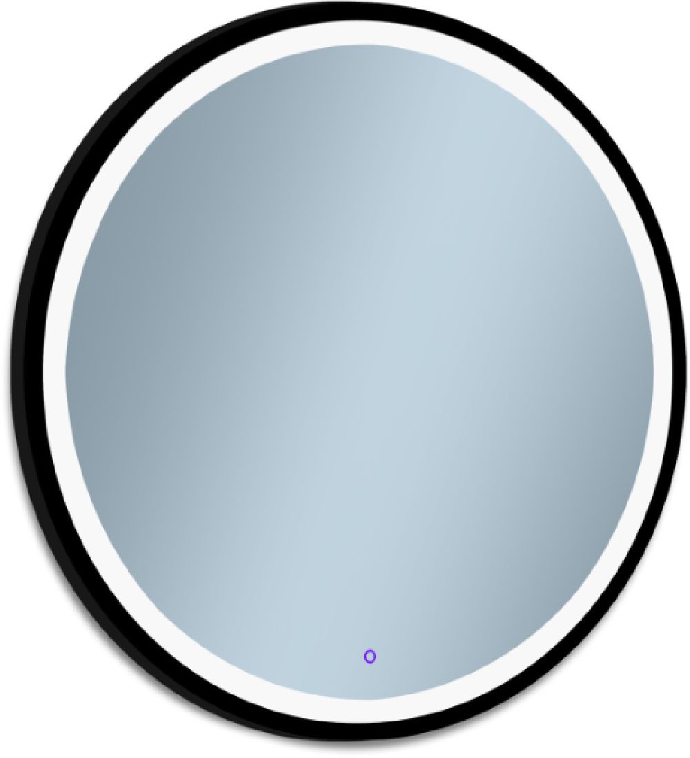 Venti Rund LED II espejo 80x80 cm circular con iluminación negro 5907459662665